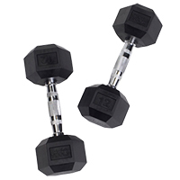 Body Solid 12lb Rubber Hex Dumbbell