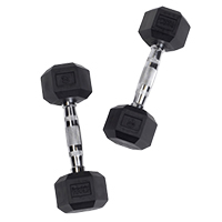 Body Solid 8lb Rubber Hex Dumbbell