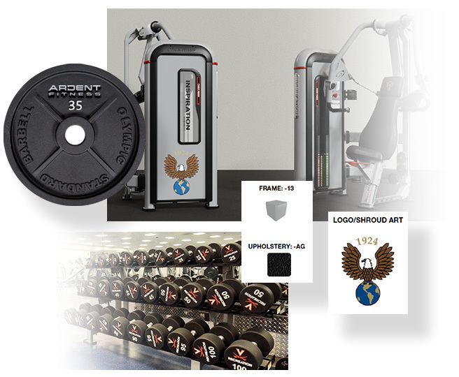 Logo fitness equipment