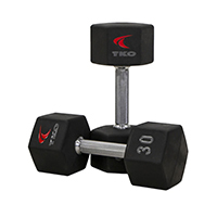 TKO Tri Grip® Urethane Hex Dumbbell