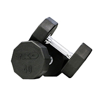 TKO 10-Sided Rubber Dumbbell