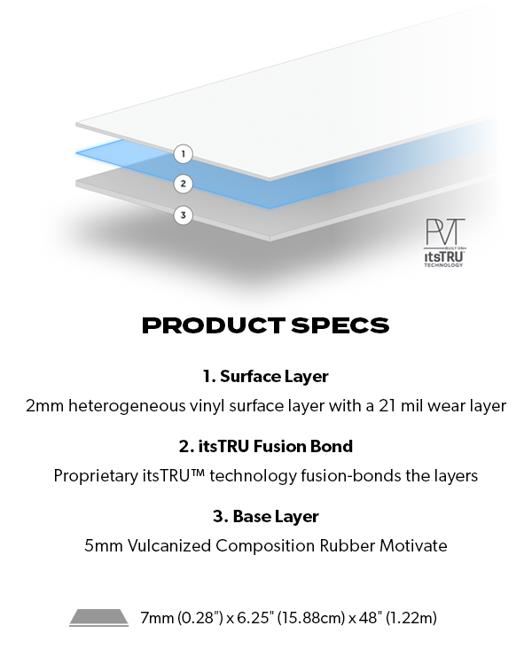 Ecore Heritage Motivate PVT Flooring Product Specs